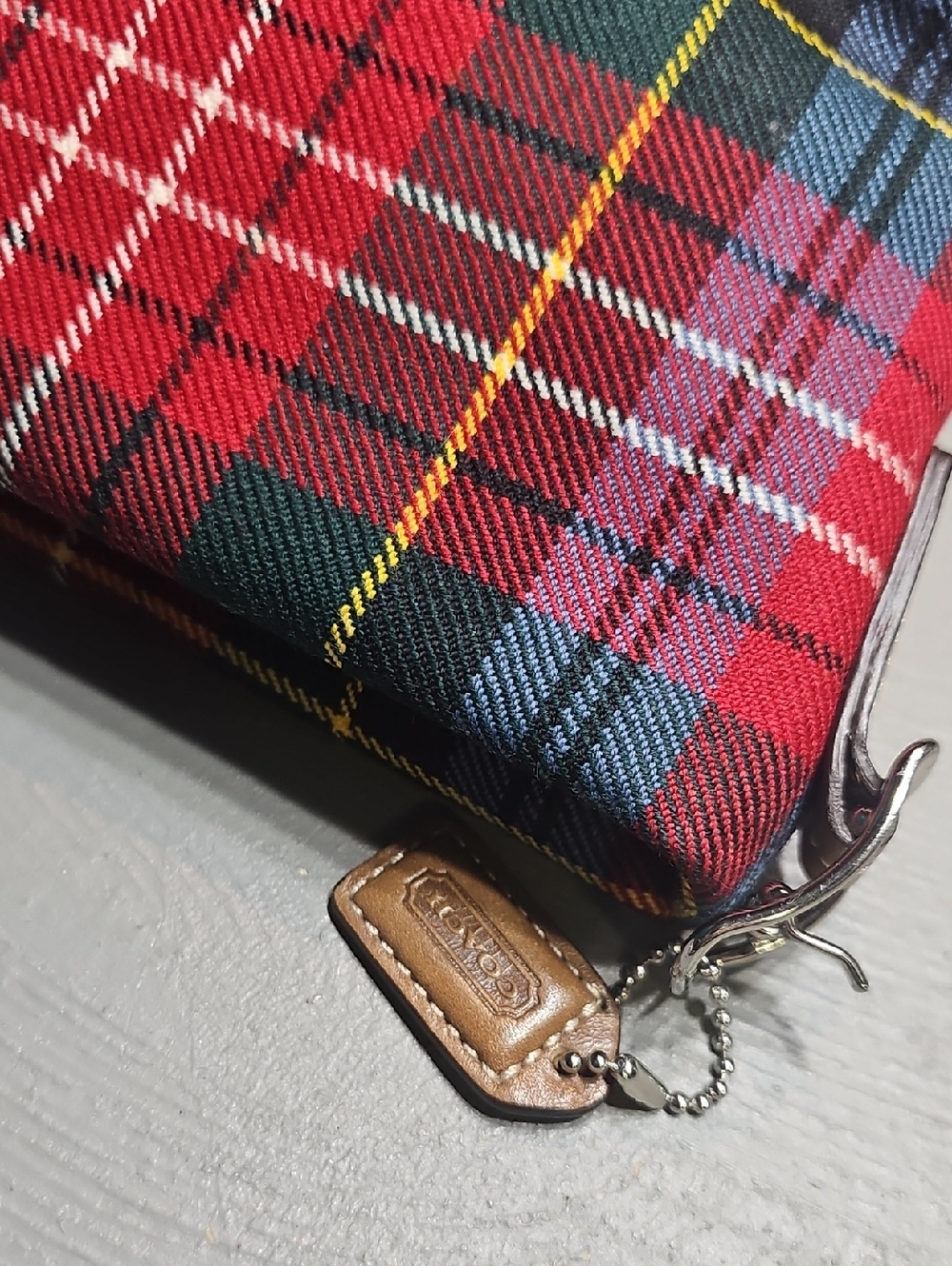 Coach Style #8935 Vintage Coach Tartan Plaid Mini Bag Y2K-era EUC